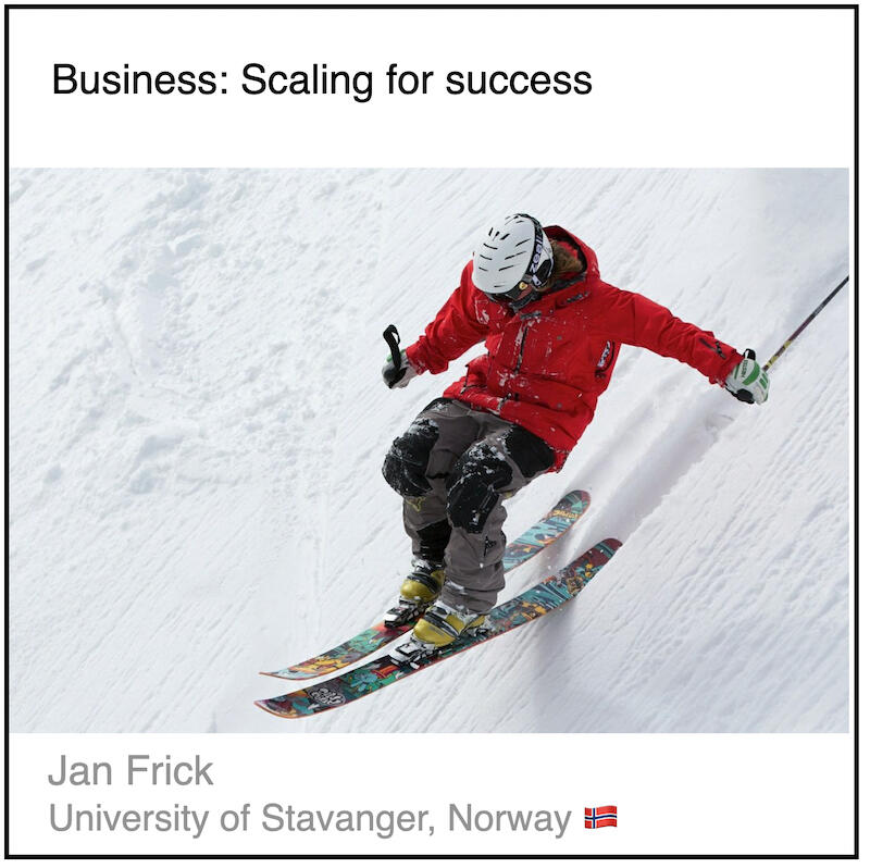 Express 1(2) Jan Frick Download PDF: Business: scaling for success by Jan Frick (University of Stavanger, Norway).